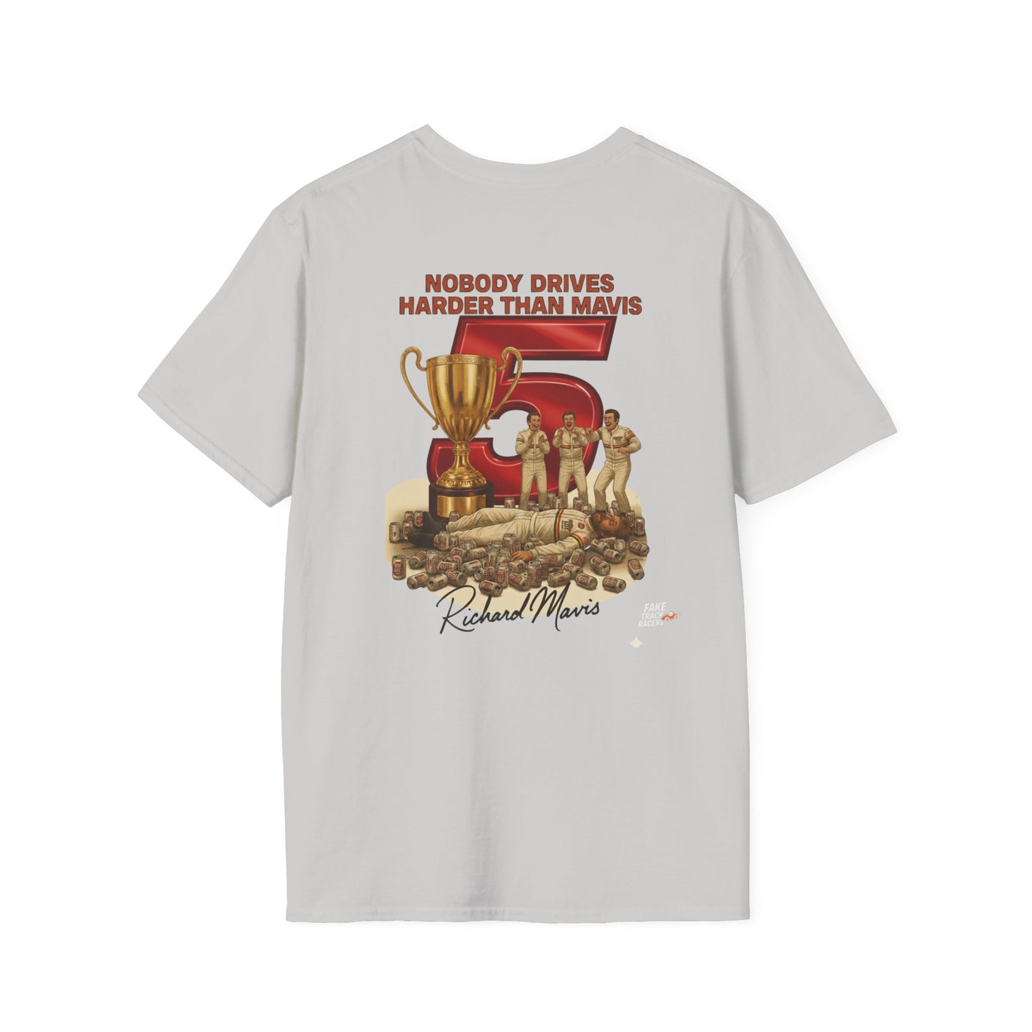 Vintage Style 90s Racing Tee Shirt RICHARD MAVIS Standard Fake Track Racers