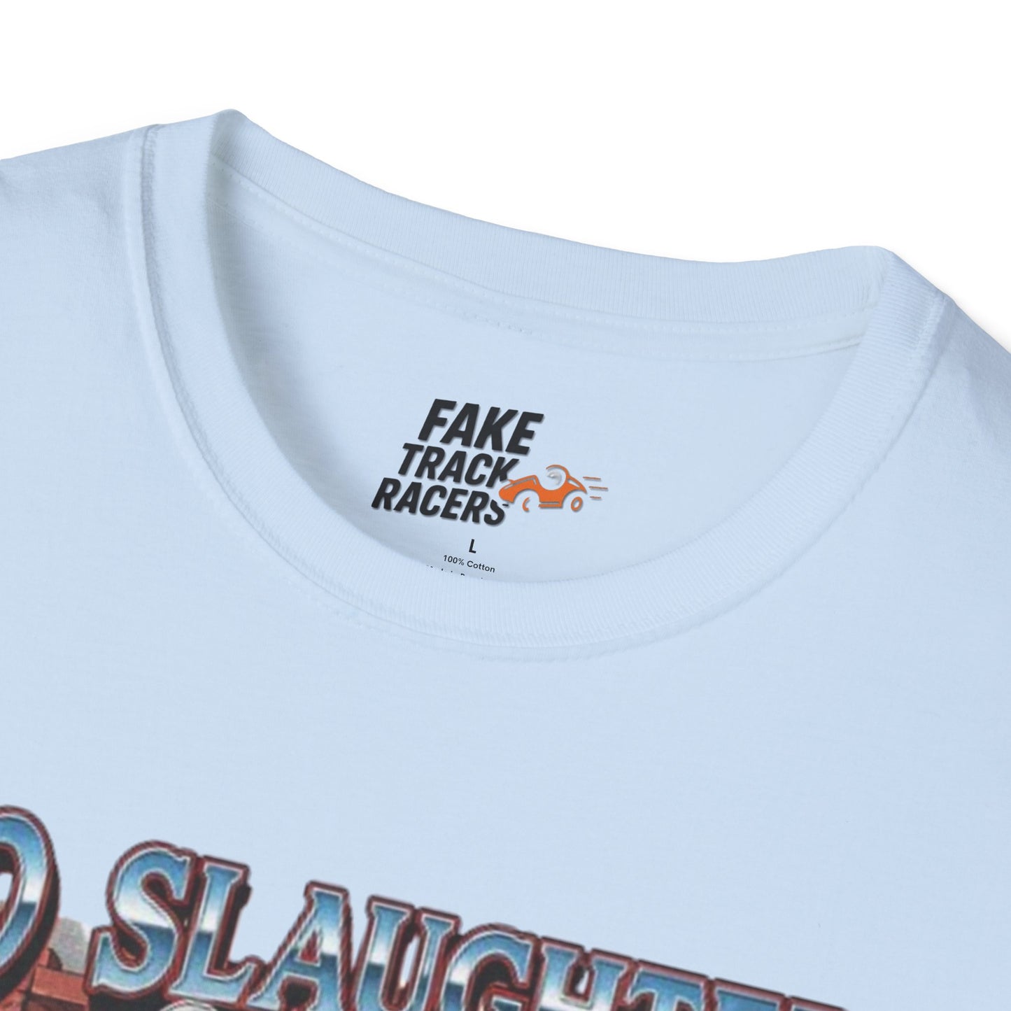 Vintage Style 90s Racing Tee Shirt BO SLAUGHTER Kuddle Fake Track Racers