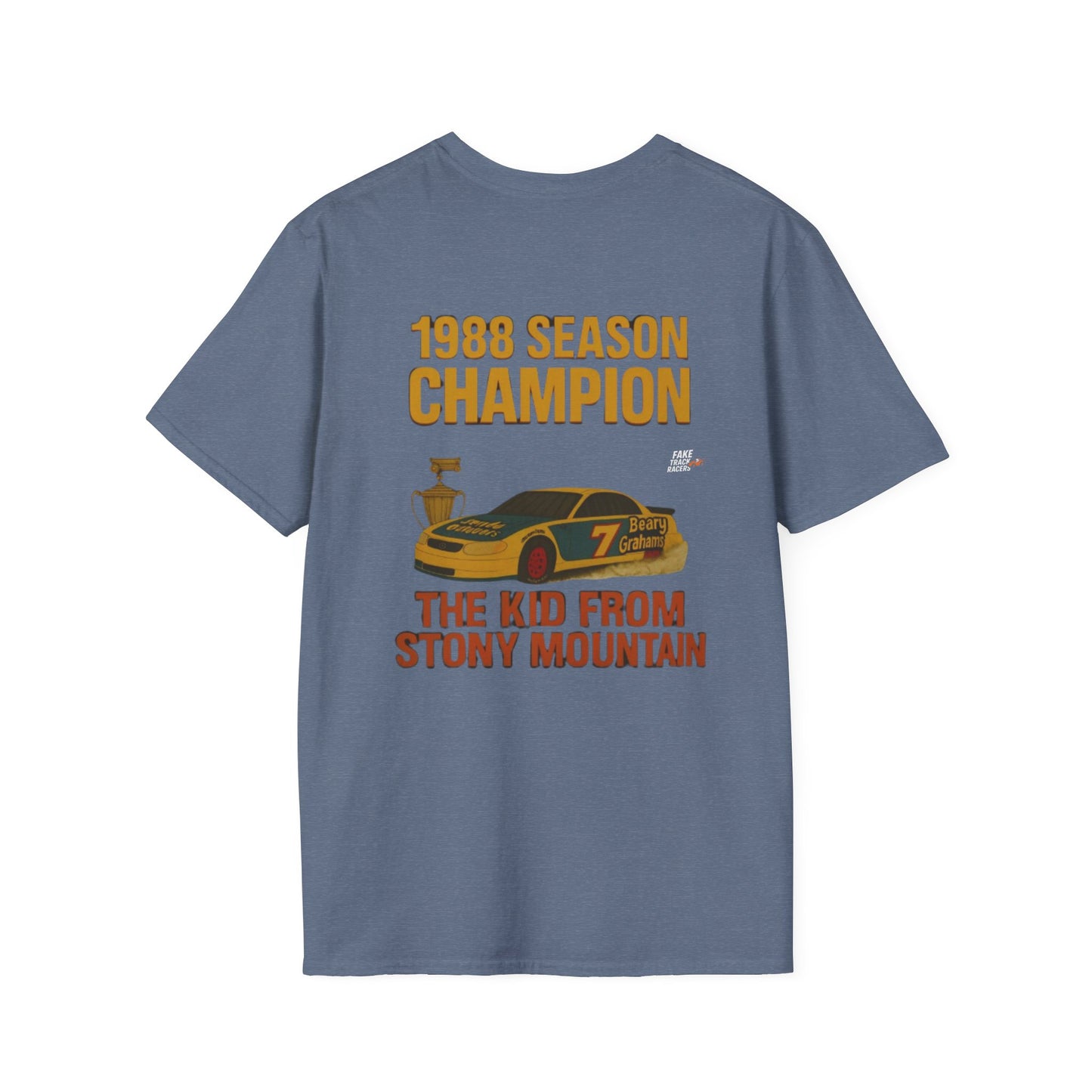 Vintage Style Racing Tee Shirt SAMMY TICKLE, 1988 Champion Shirt Fake Track Racers