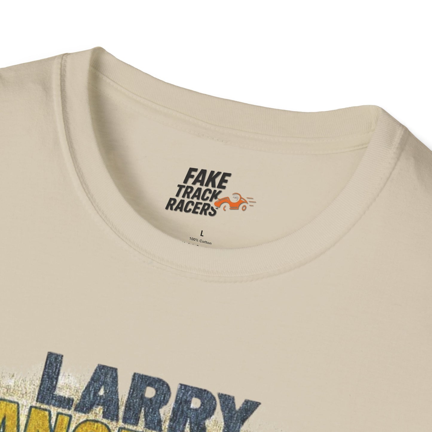Vintage Style 90s Racing Tee Shirt LARRY DANGERMAN Deliver Shirt Fake Track Racers