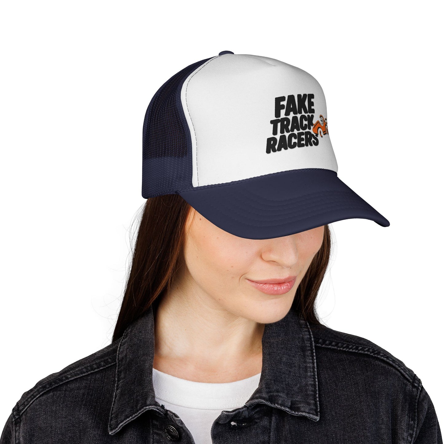 Fake Track Racers Mega Trucker Hat Mesh