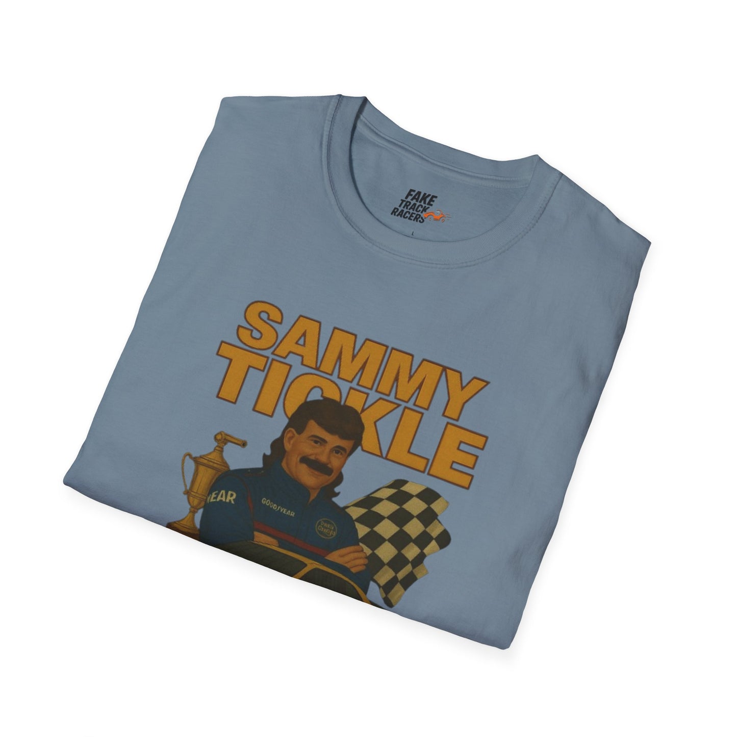 Vintage Style Racing Tee Shirt SAMMY TICKLE, 1988 Champion Shirt Fake Track Racers