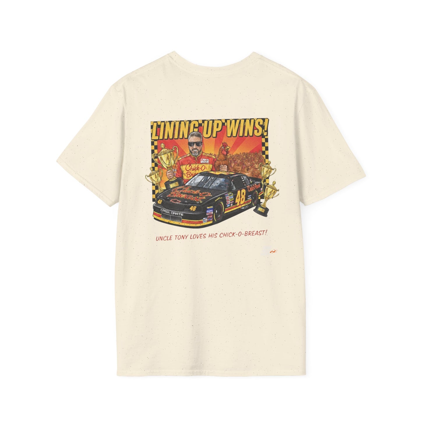 Vintage Style 90s Racing Tee Shirt TONY WALLACE Chick Fake Track Racers