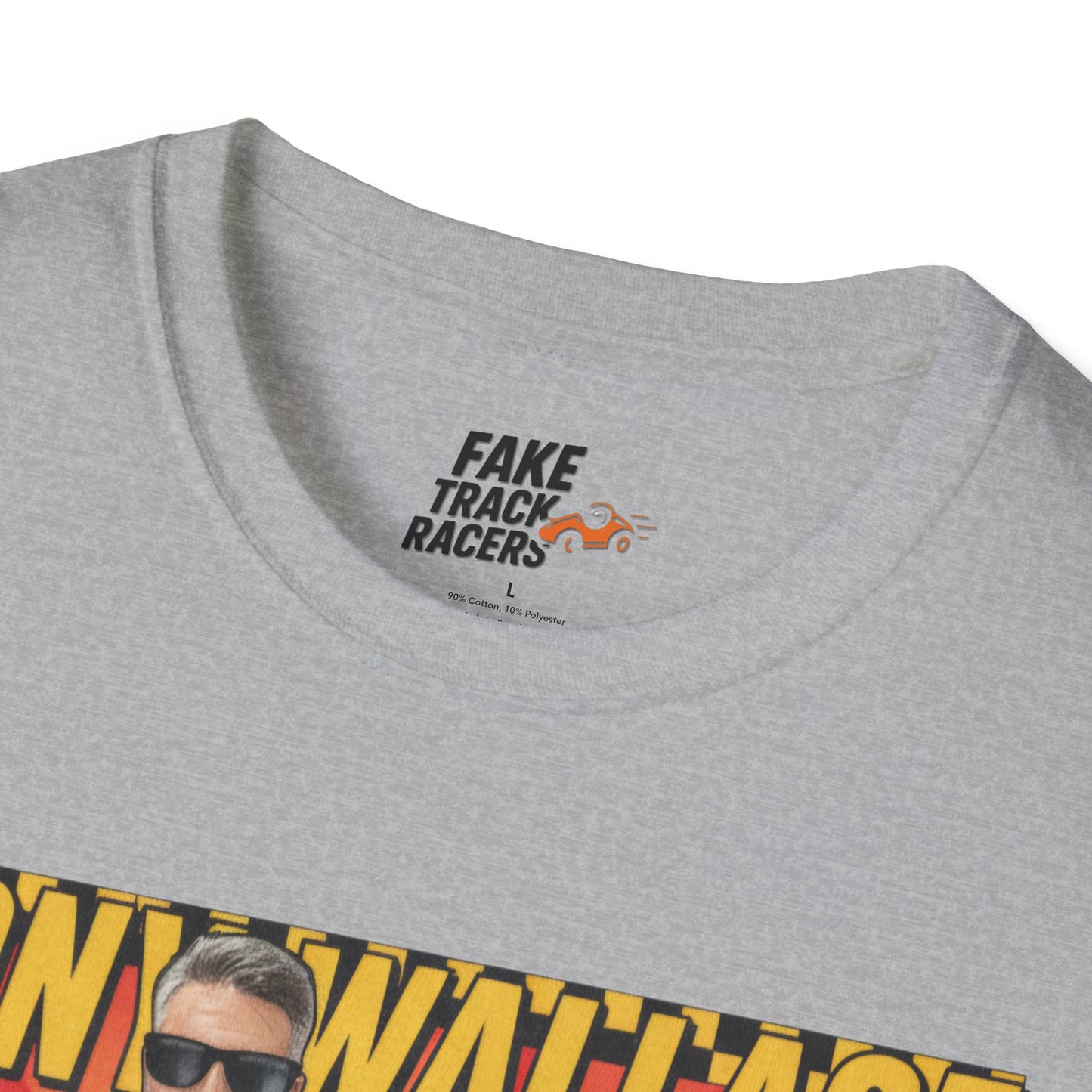 Vintage Style 90s Racing Tee Shirt TONY WALLACE Chick Fake Track Racers