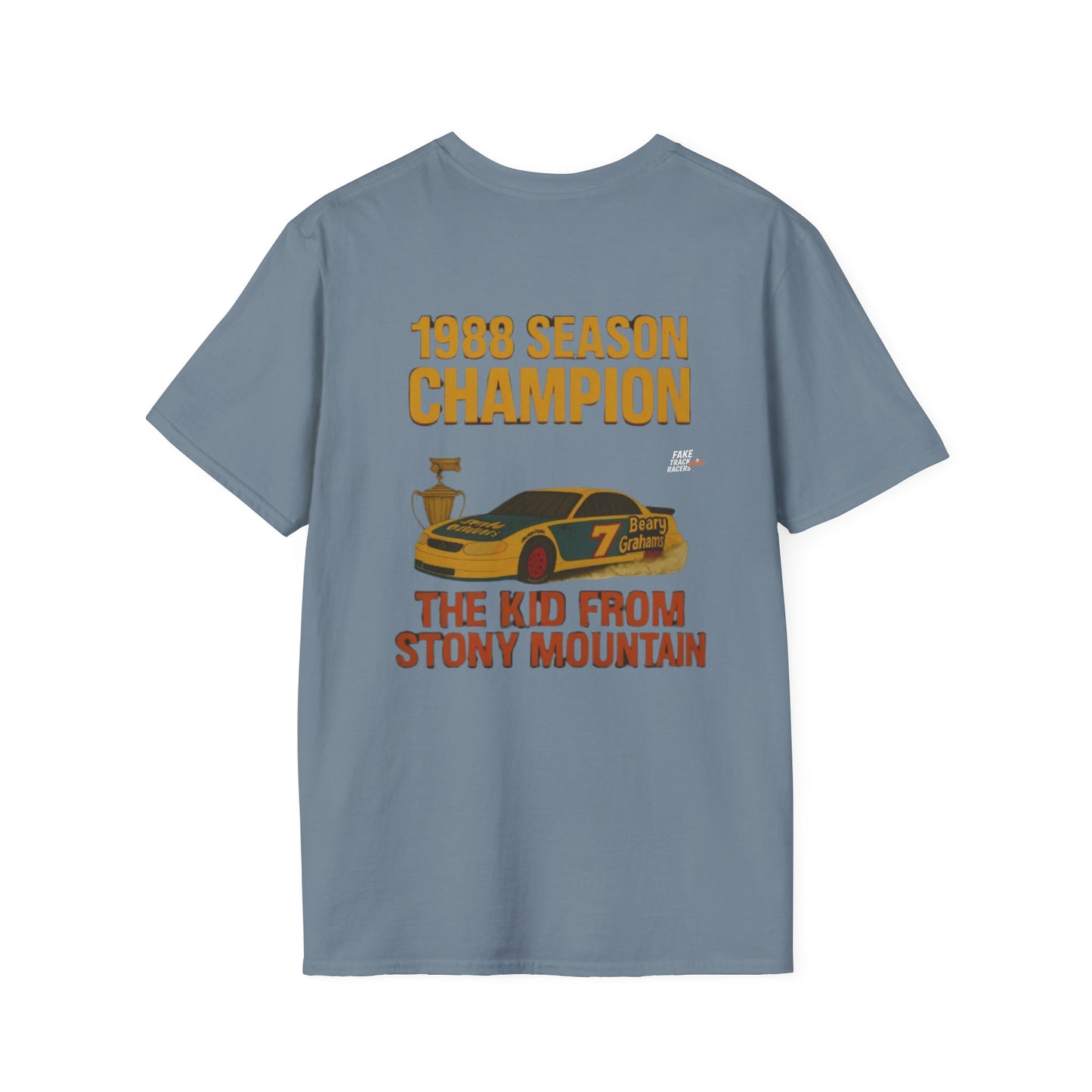 Vintage Style Racing Tee Shirt SAMMY TICKLE, 1988 Champion Shirt Fake Track Racers