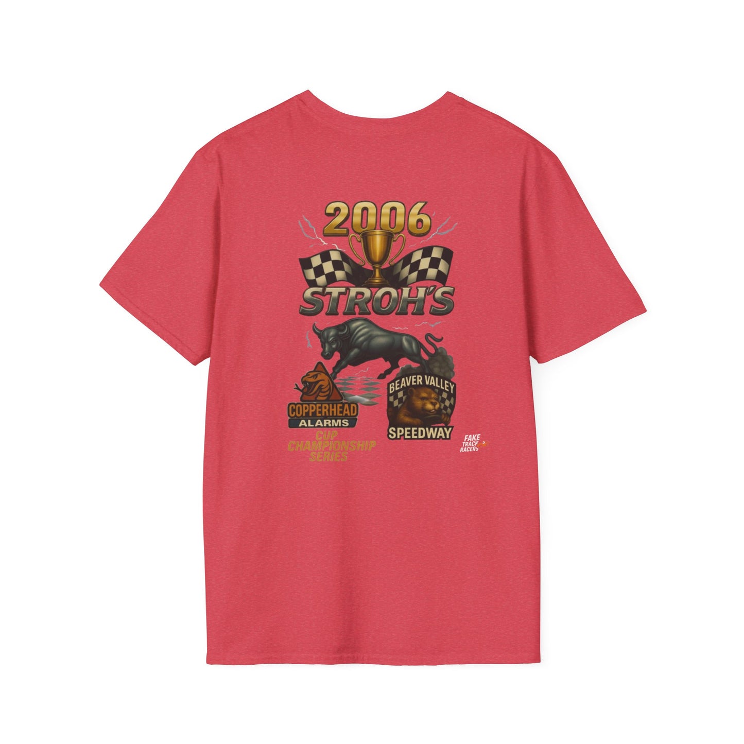 Vintage Style 90s Racing Tee Shirt CHUCK BISHOP Chess Fake Track Racers