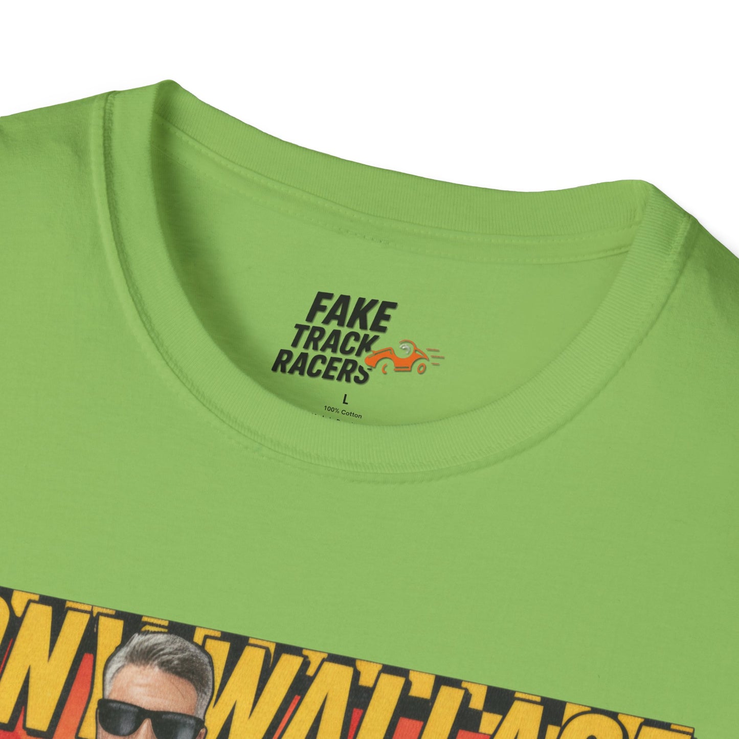 Vintage Style 90s Racing Tee Shirt TONY WALLACE Chick Fake Track Racers