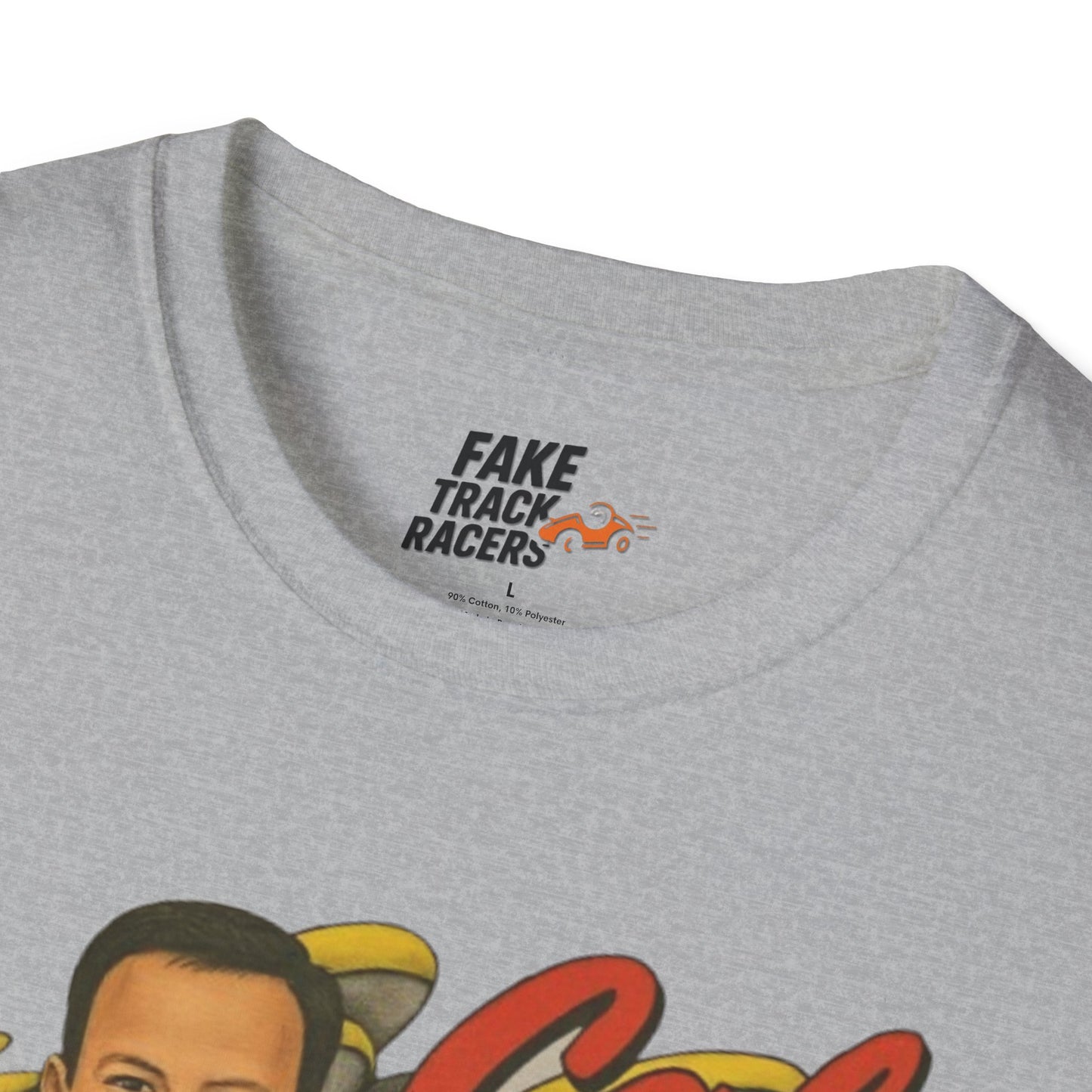 Vintage Style 90s Racing Tee Shirt CAL LLOYD Flakes Fake Track Racers