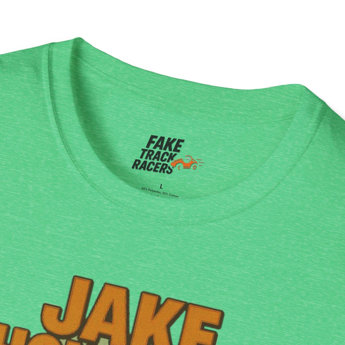 Vintage Style 90s Racing Tee Shirt JAKE OHOULAHAN Lucky Trinkets Fake Track Racers