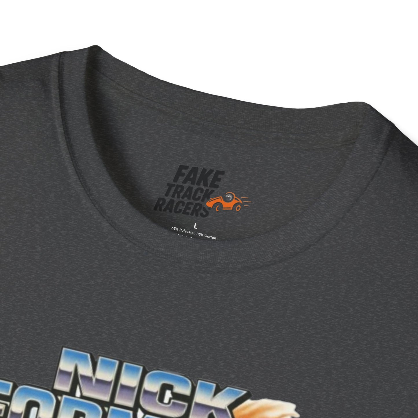 Vintage Style 90s Racing Tee Shirt NICK FORMOSA AllOut Fake Track Racers