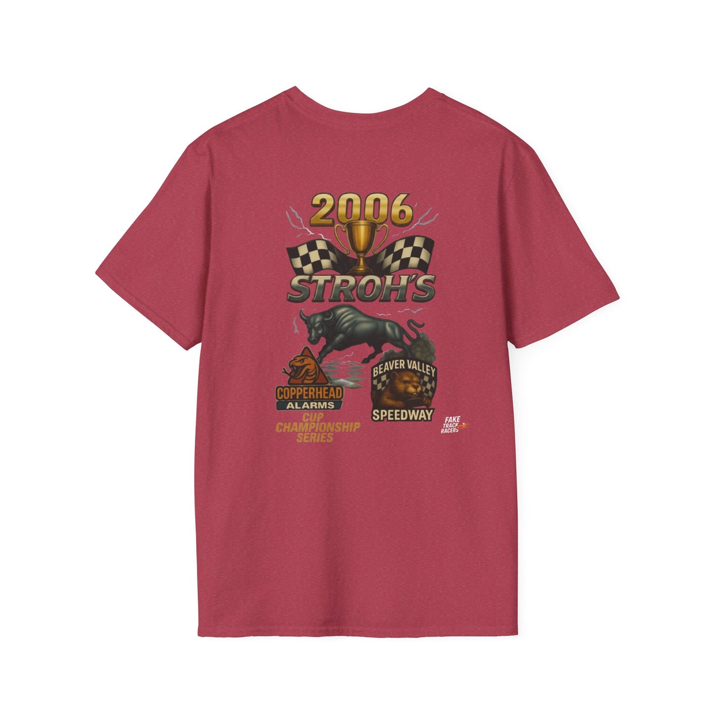 Vintage Style 90s Racing Tee Shirt CHUCK BISHOP Chess Fake Track Racers
