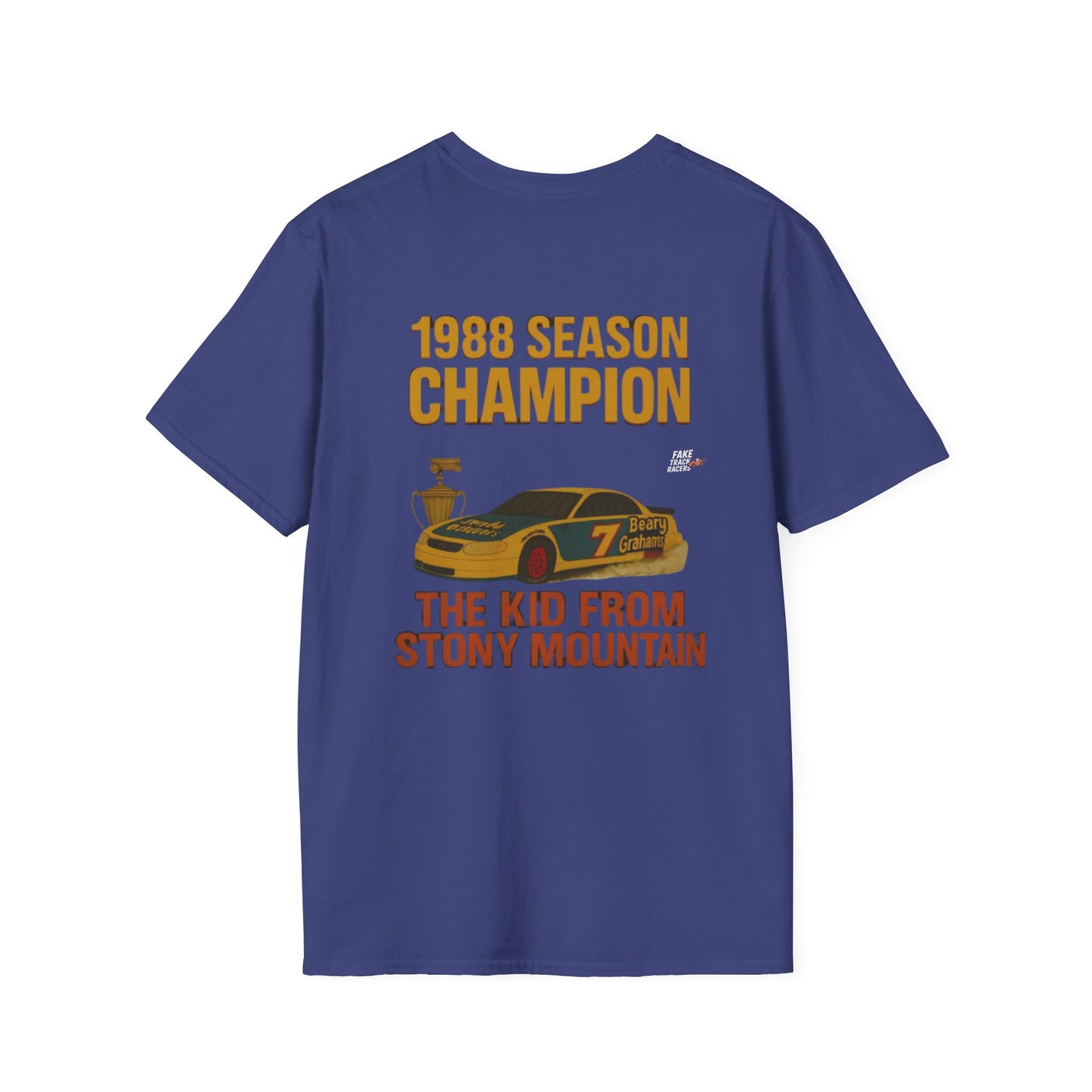 Vintage Style Racing Tee Shirt SAMMY TICKLE, 1988 Champion Shirt Fake Track Racers