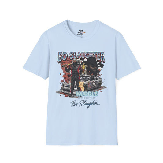 Vintage Style 90s Racing Tee Shirt BO SLAUGHTER Kuddle Fake Track Racers