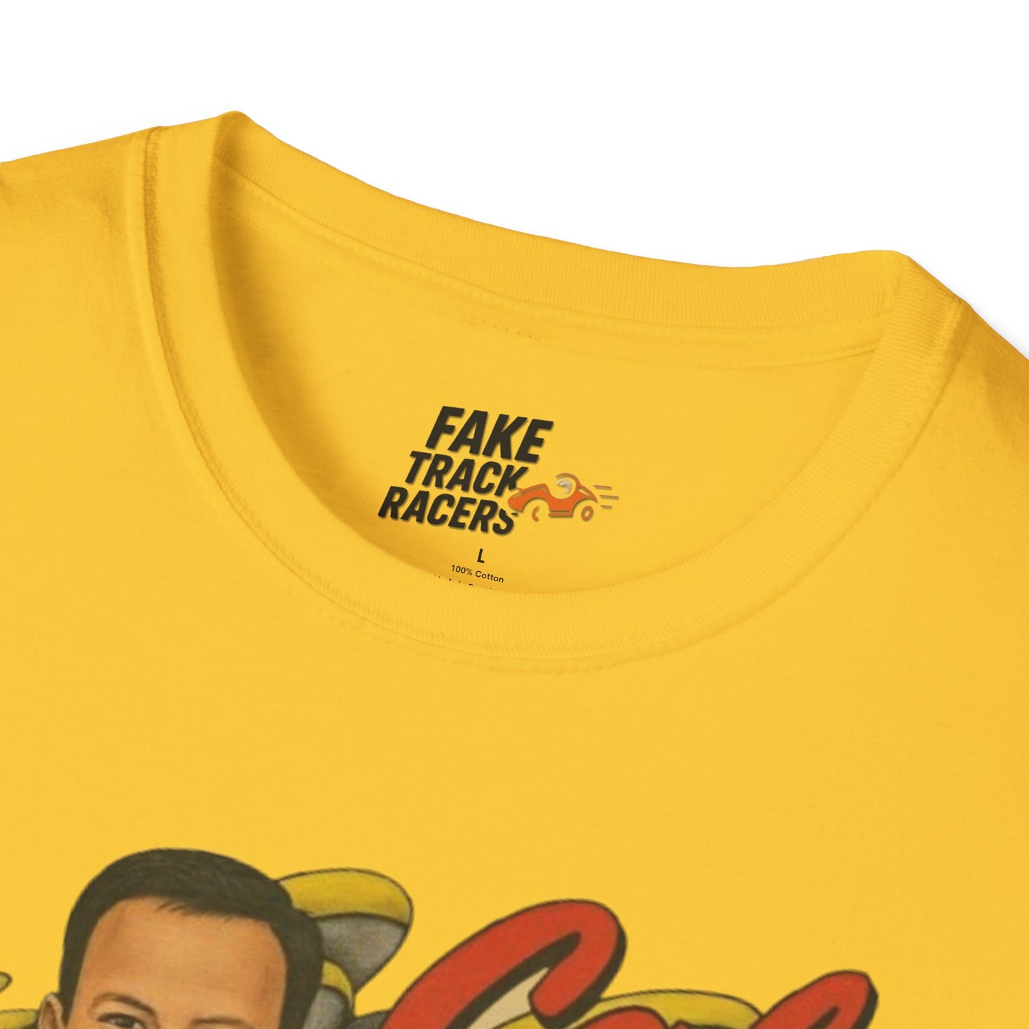 Vintage Style 90s Racing Tee Shirt CAL LLOYD Flakes Fake Track Racers