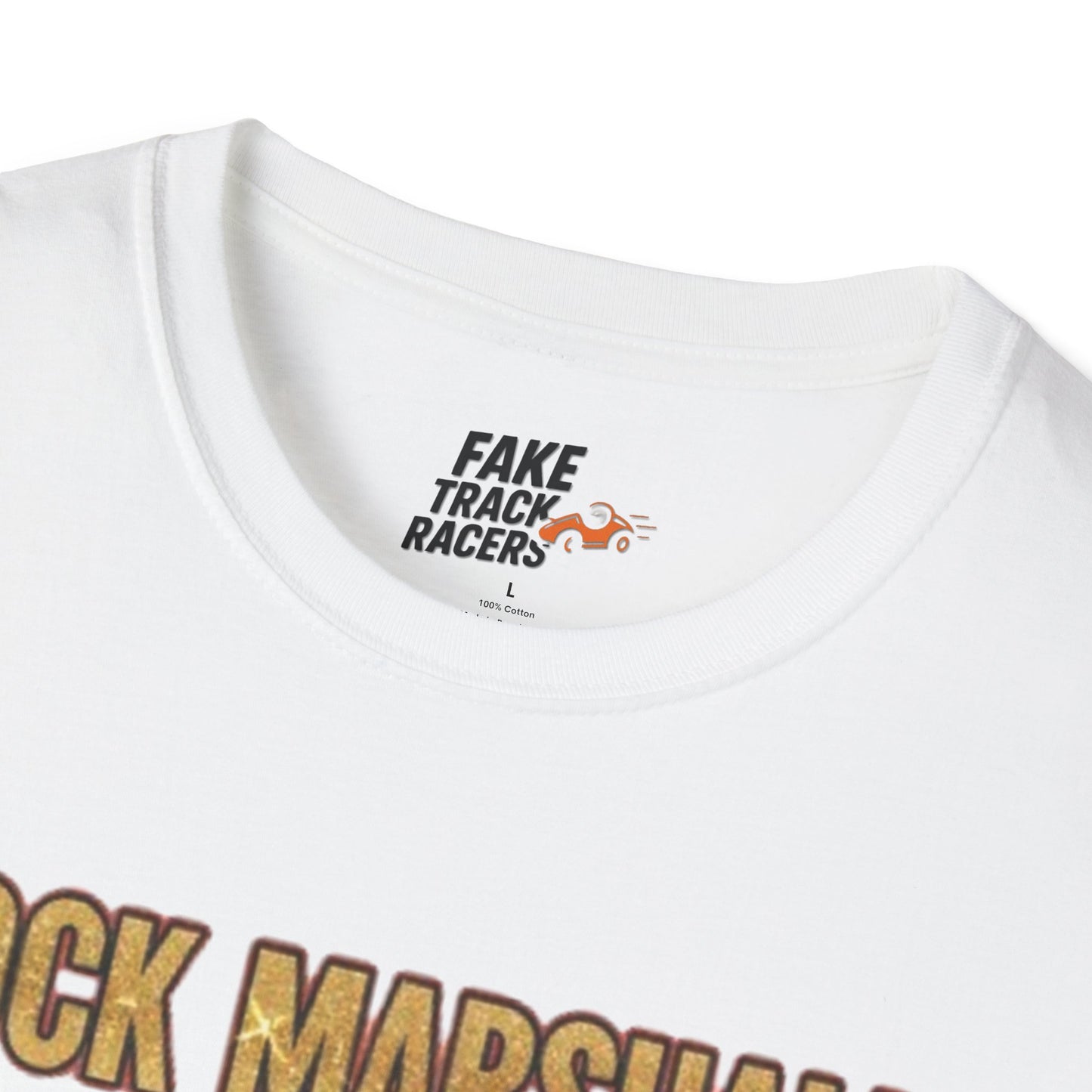 Vintage Style 90s Racing Tee Shirt ROCK MARSHALL Chef Microwave Fake Track Racers