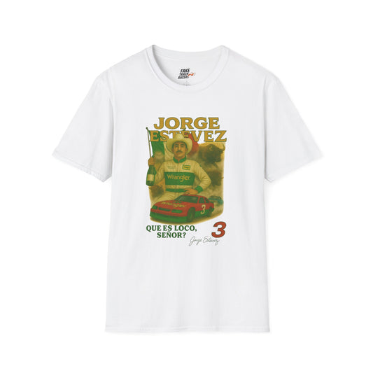 Vintage Style 90s Racing Tee Shirt JORGE ESTEVEZ Cerveza Champ Fake Track Racers