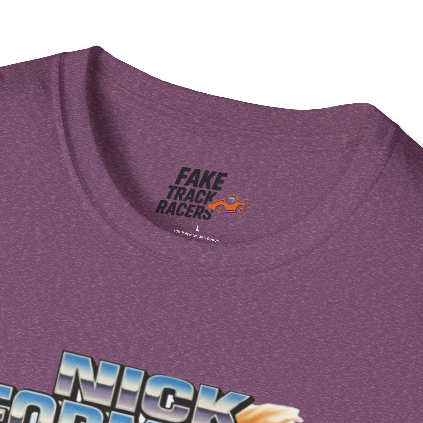 Vintage Style 90s Racing Tee Shirt NICK FORMOSA AllOut Fake Track Racers