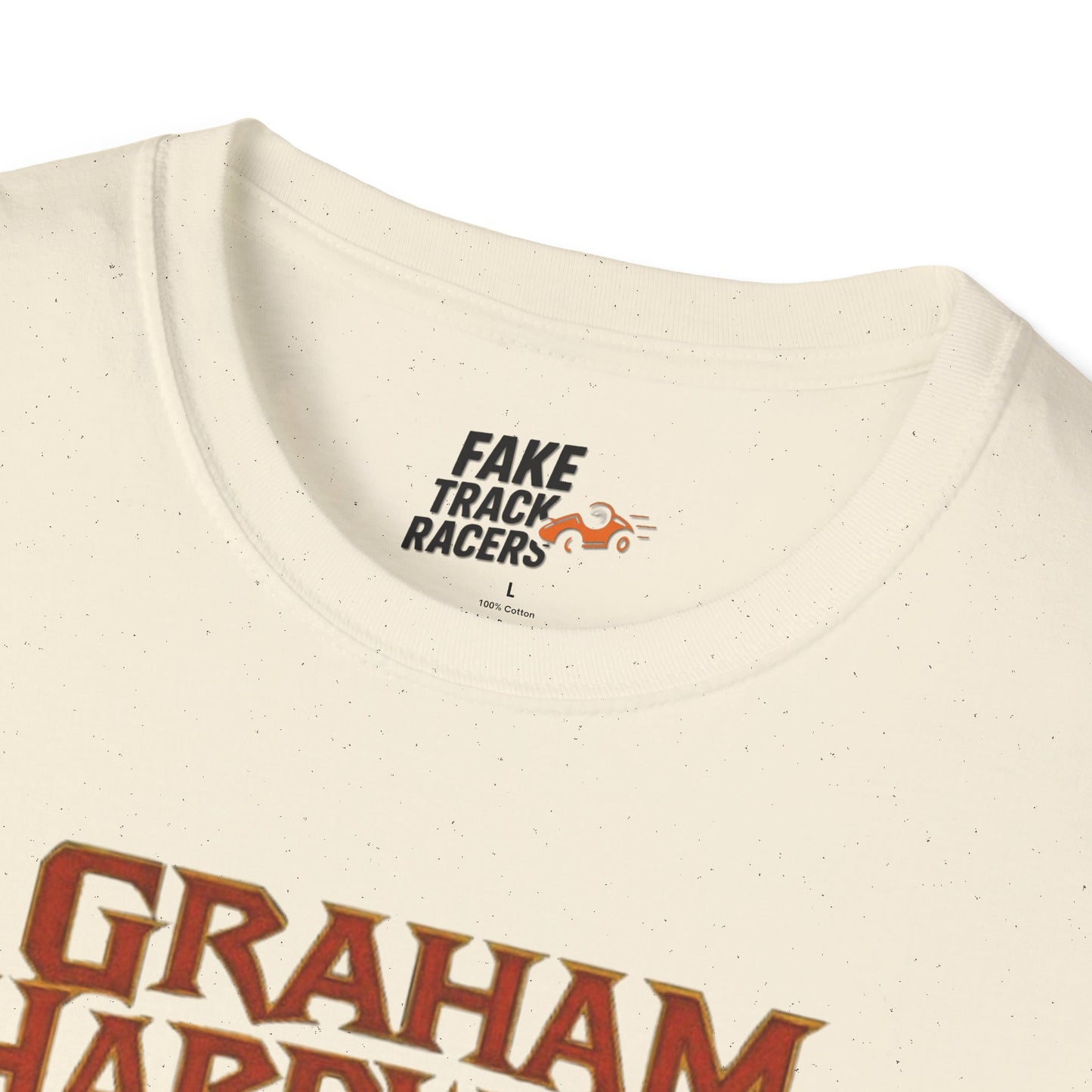 Vintage Style 90s Racing Tee Shirt GRAHAM HARDWICK AOL Fake Track Racers