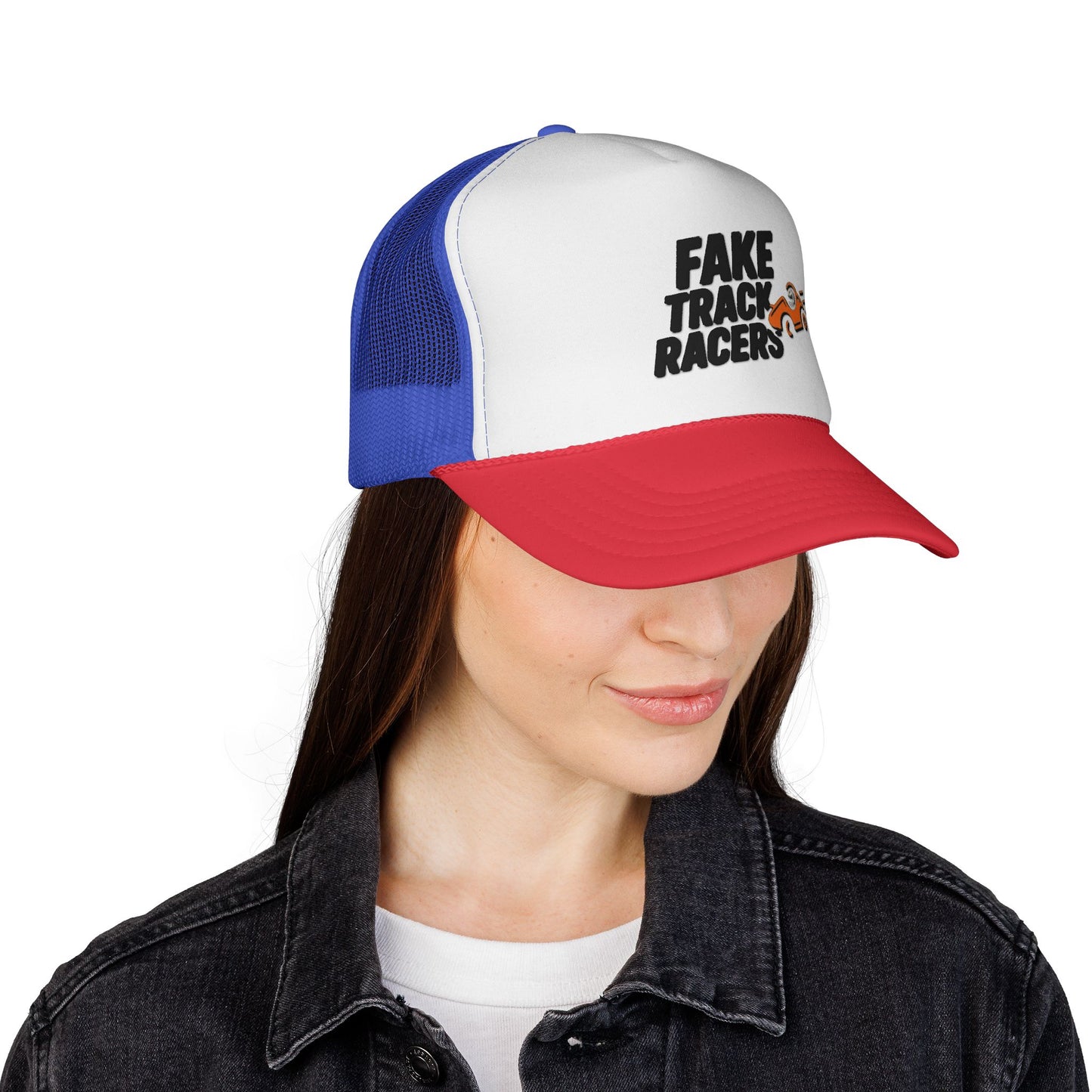Fake Track Racers Mega Trucker Hat Mesh