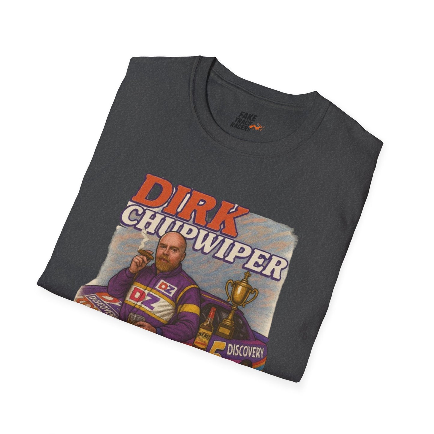 Vintage Style 90s Racing Tee DIRK CHUPWIPER DZ Fake Track Racers