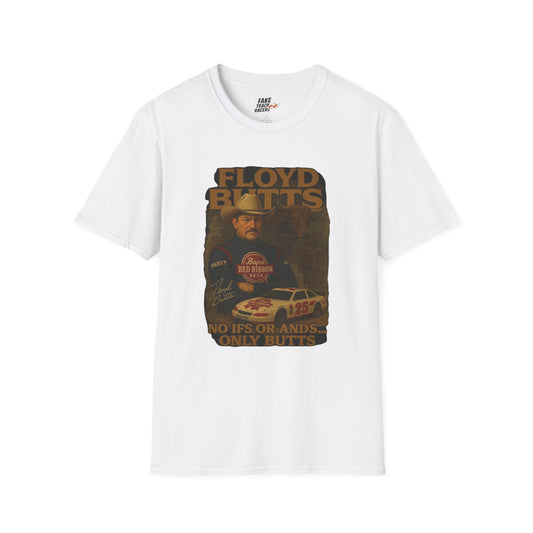 Vintage Style 90s Racing Tee Shirt FLOYD BUTTS Bapst Fake Track Racers