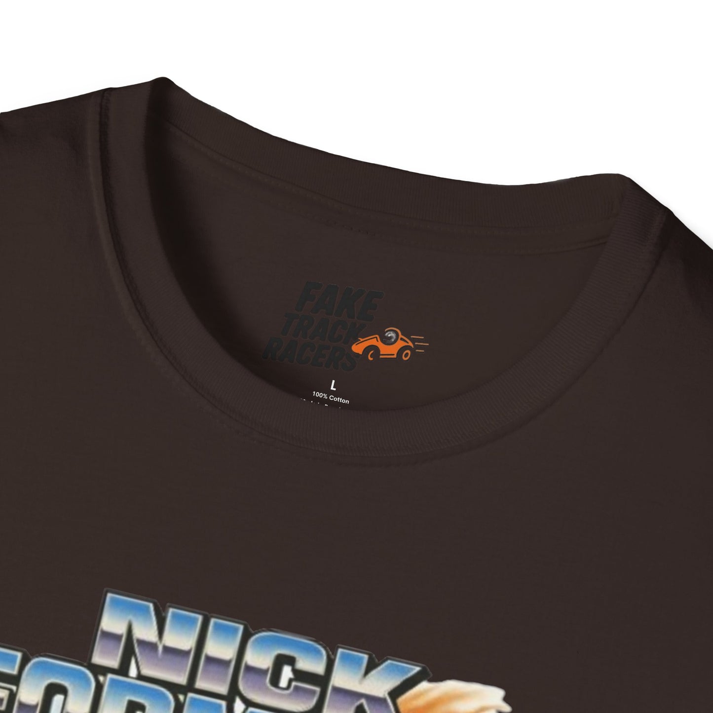 Vintage Style 90s Racing Tee Shirt NICK FORMOSA AllOut Fake Track Racers