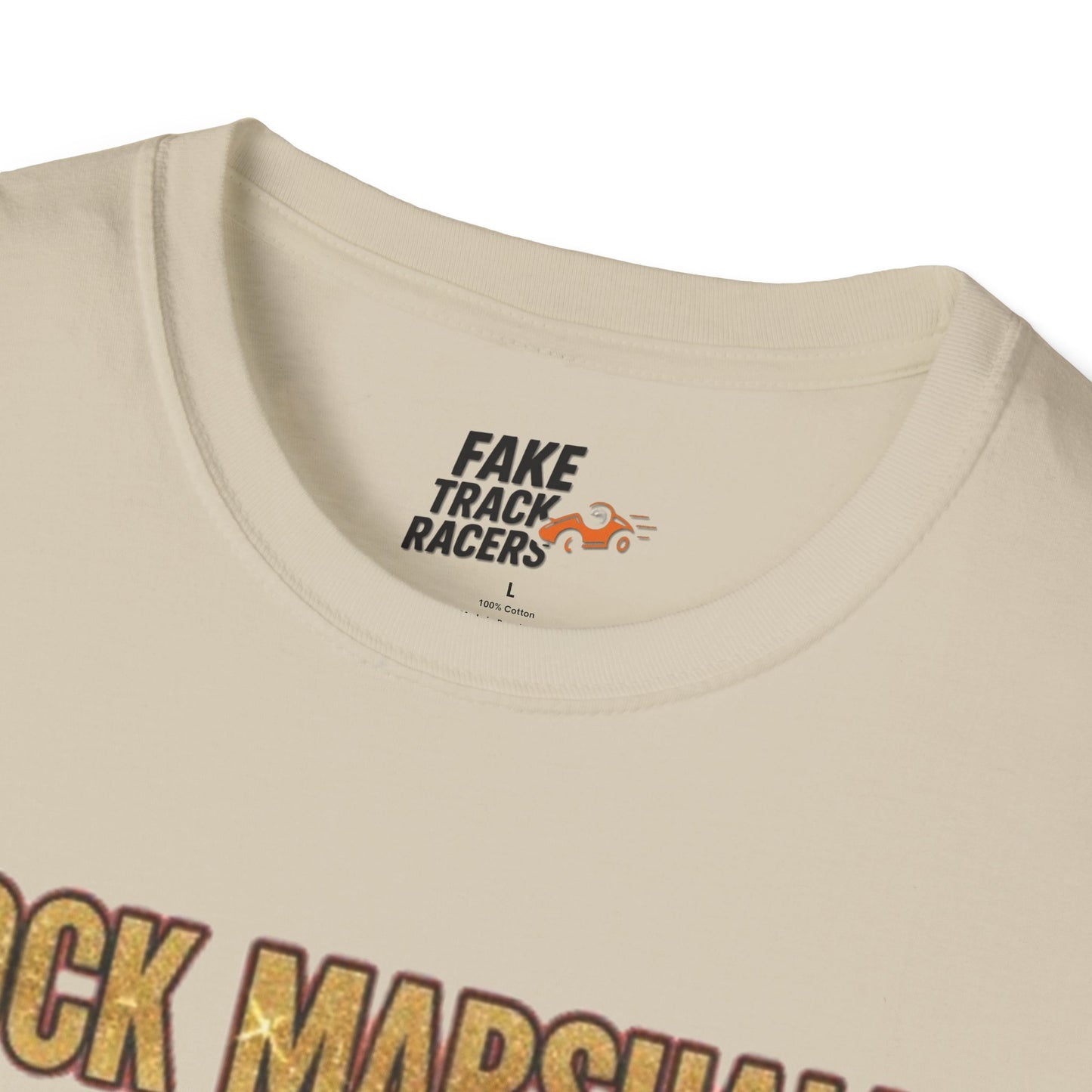 Vintage Style 90s Racing Tee Shirt ROCK MARSHALL Chef Microwave Fake Track Racers