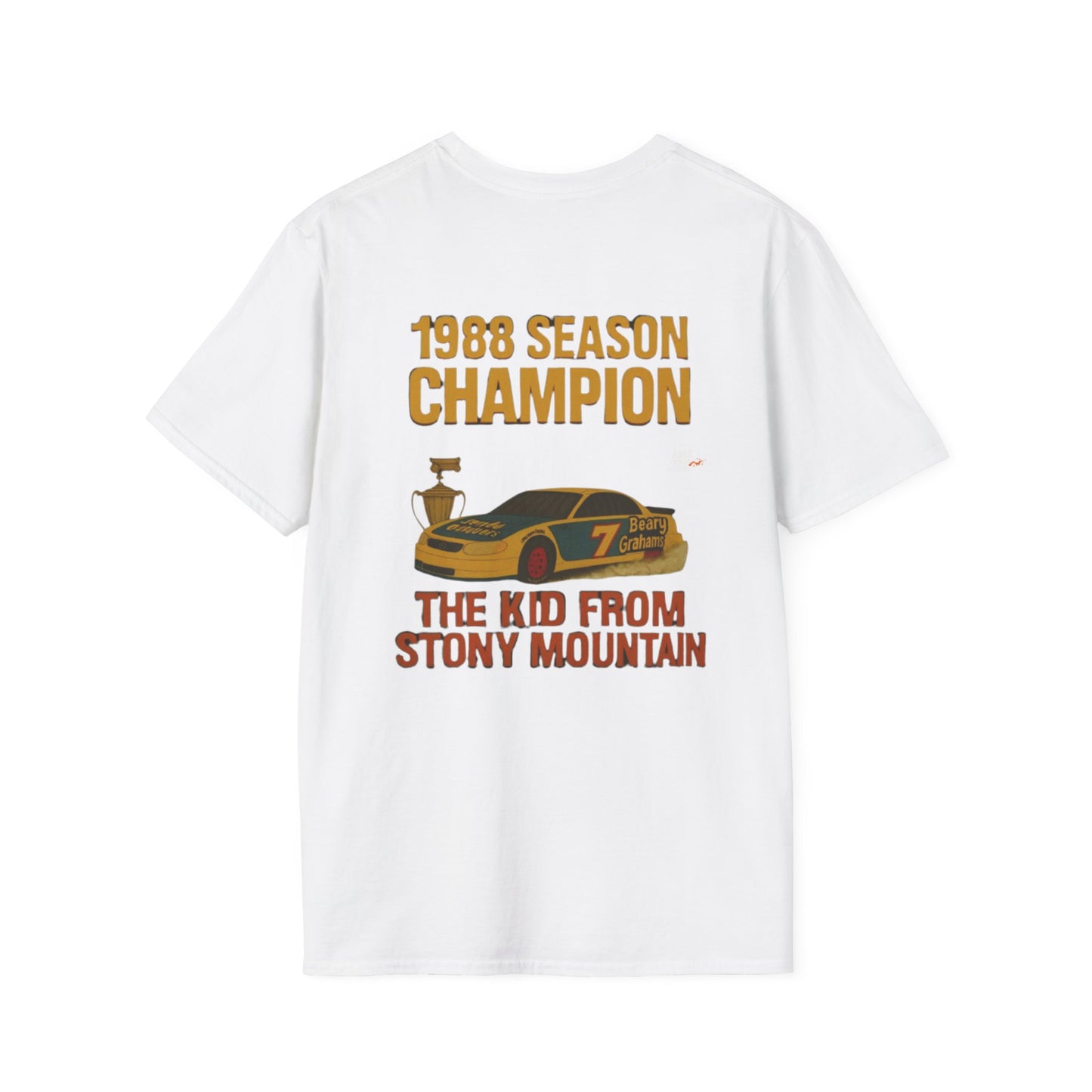 Vintage Style Racing Tee Shirt SAMMY TICKLE, 1988 Champion Shirt Fake Track Racers