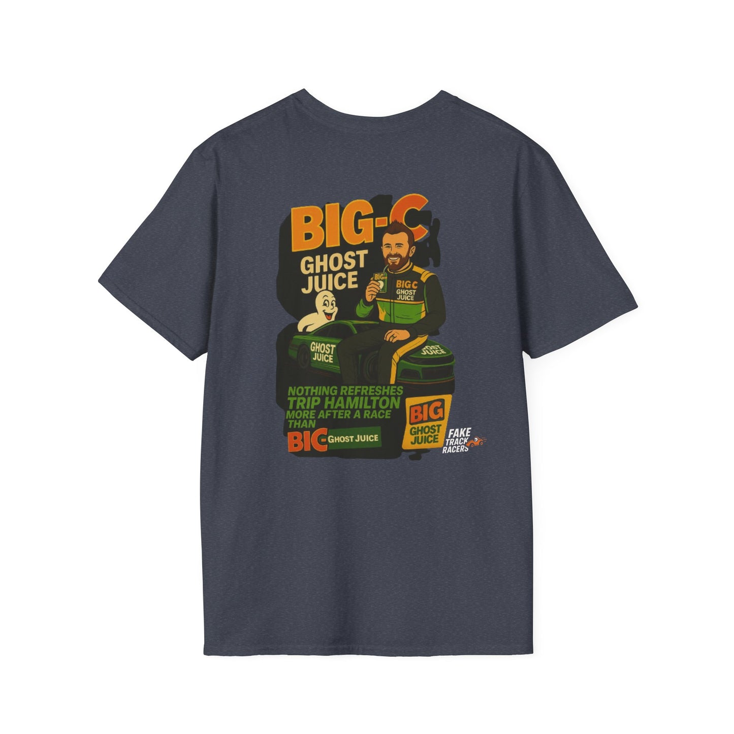Vintage Style 90s Racing Tee Shirt TRIP HAMILTON BigC Fake Track Racers