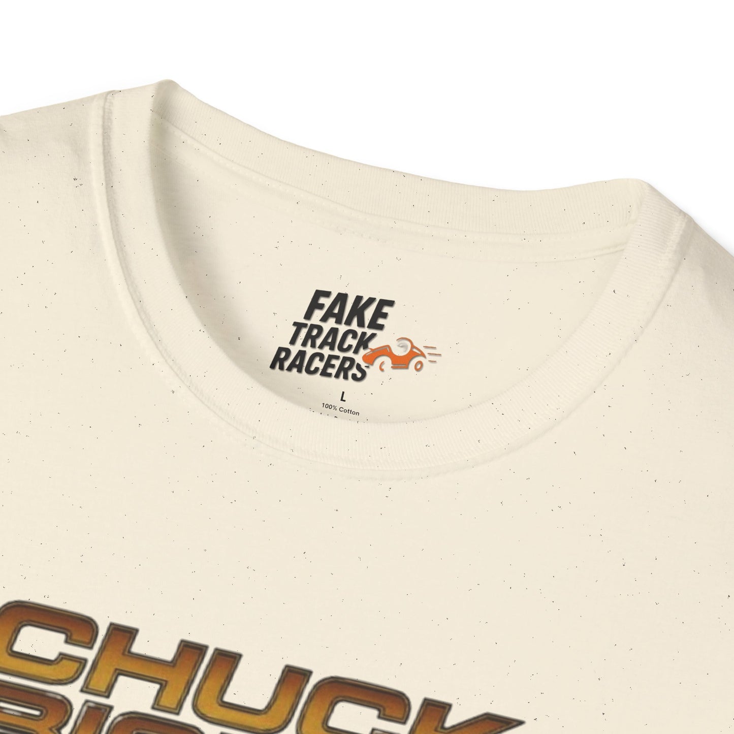 Vintage Style 90s Racing Tee Shirt CHUCK BISHOP Chess Fake Track Racers