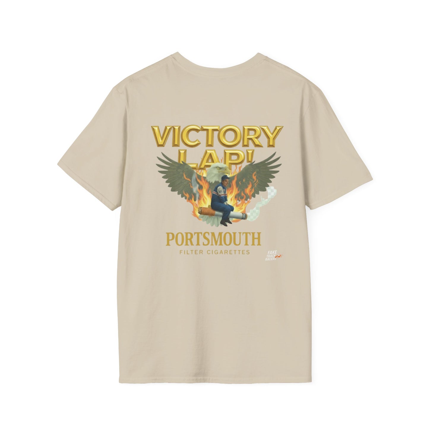 Vintage Style 90s Racing Tee Shirt NORMAN SPARKS Victory Fake Track Racers