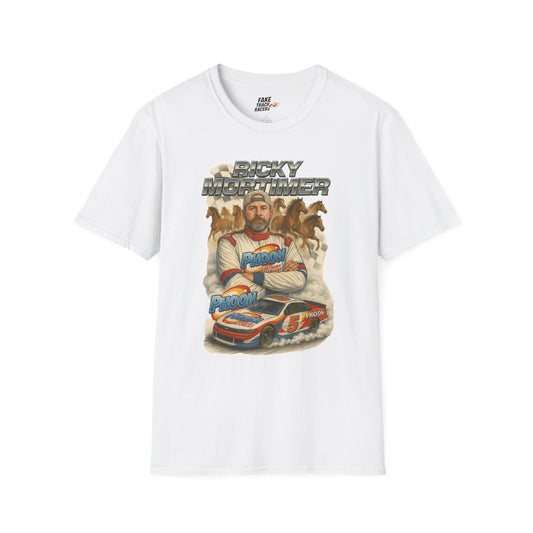 Vintage Style 90s Racing Tee Shirt RICKY MORTIMER PHOON Fake Track Racers