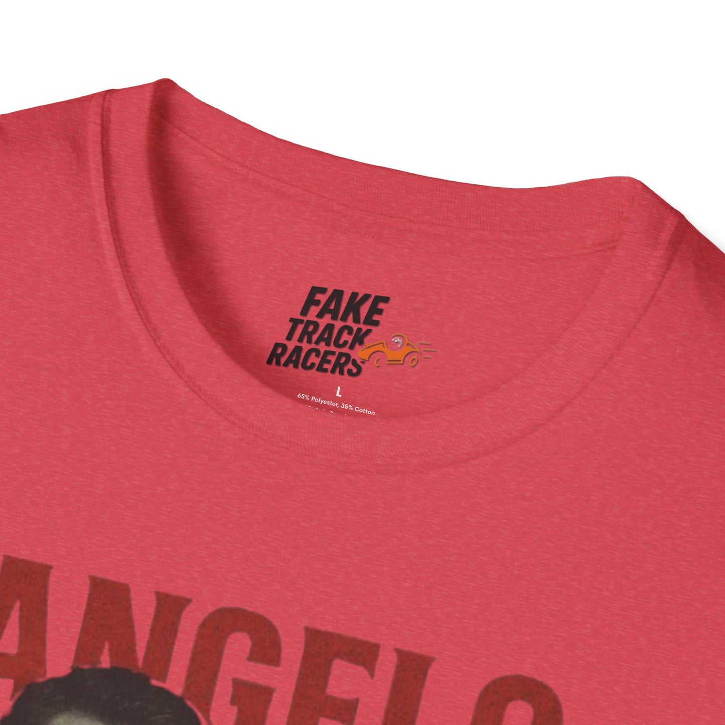 Vintage Style 90s Racing Tee Shirt ANGELO DILLINGHAM Ocean Pacific Fake Track Racers