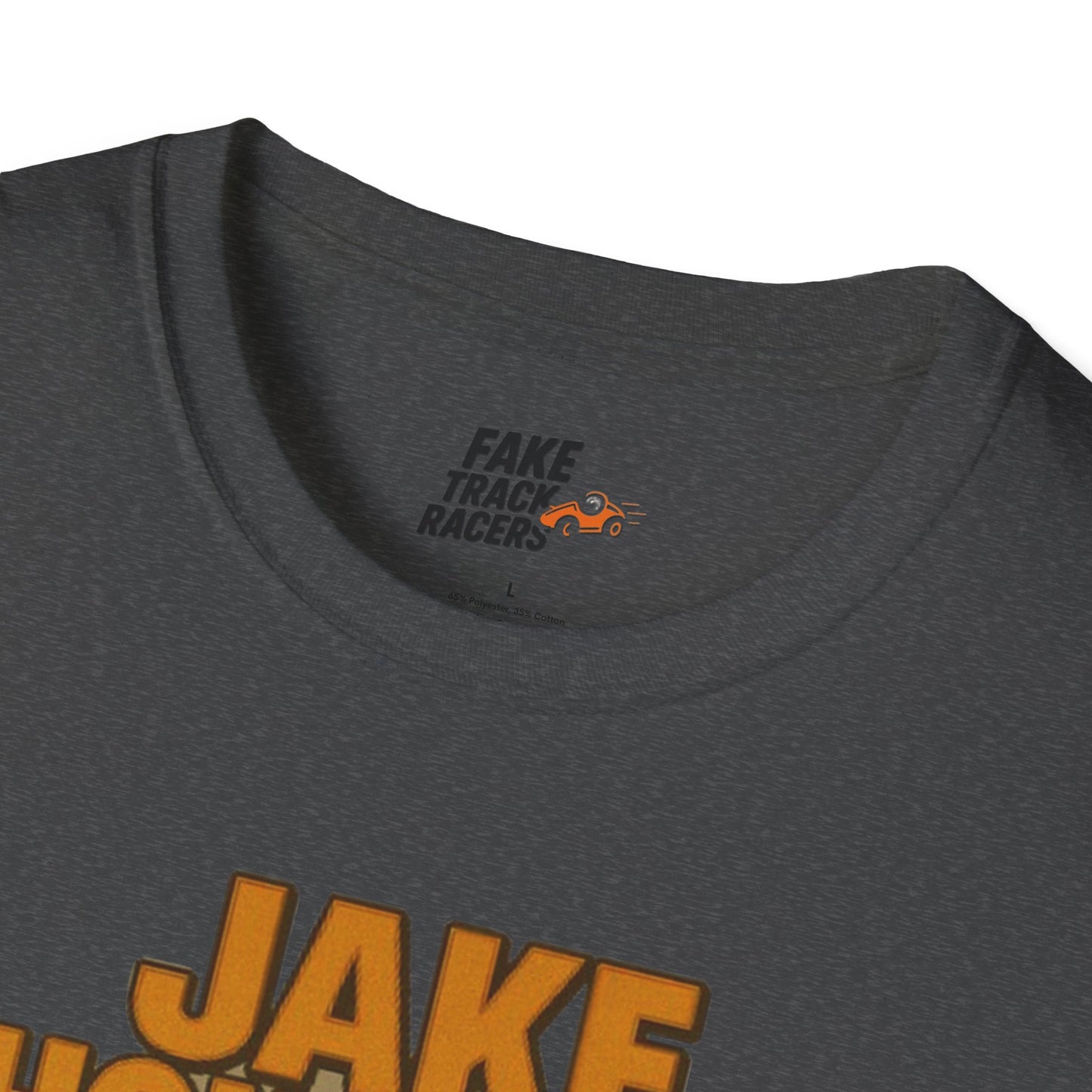 Vintage Style 90s Racing Tee Shirt JAKE OHOULAHAN Lucky Trinkets Fake Track Racers