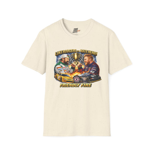 Vintage Style 90s Racing Tee Shirt BLURRY CREATURES Fake Track Racers