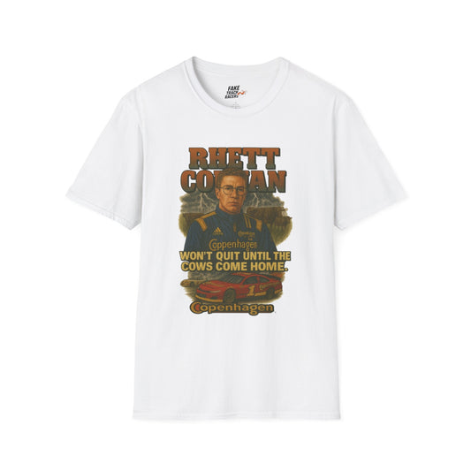 Vintage 90s Racing Tee Shirt RHETT COWAN, Fake Track Racing Shirt