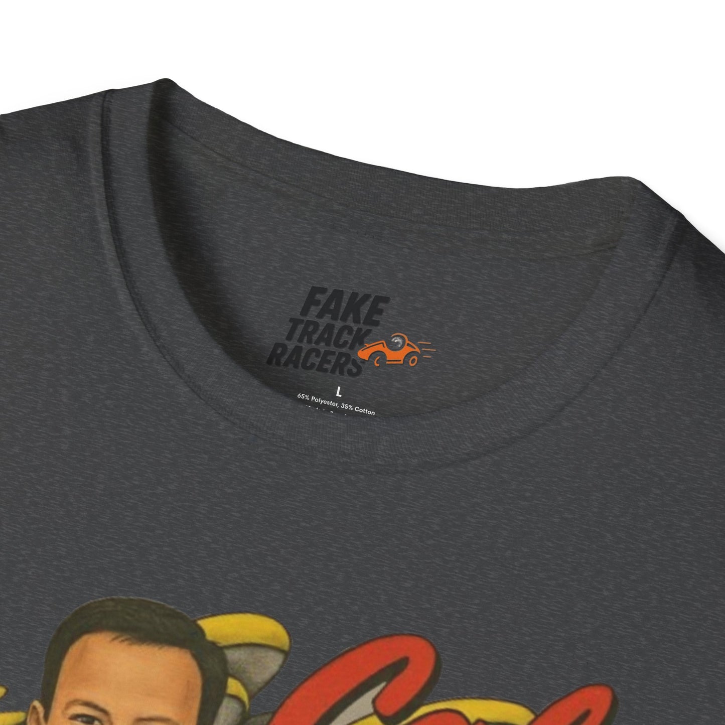 Vintage Style 90s Racing Tee Shirt CAL LLOYD Flakes Fake Track Racers