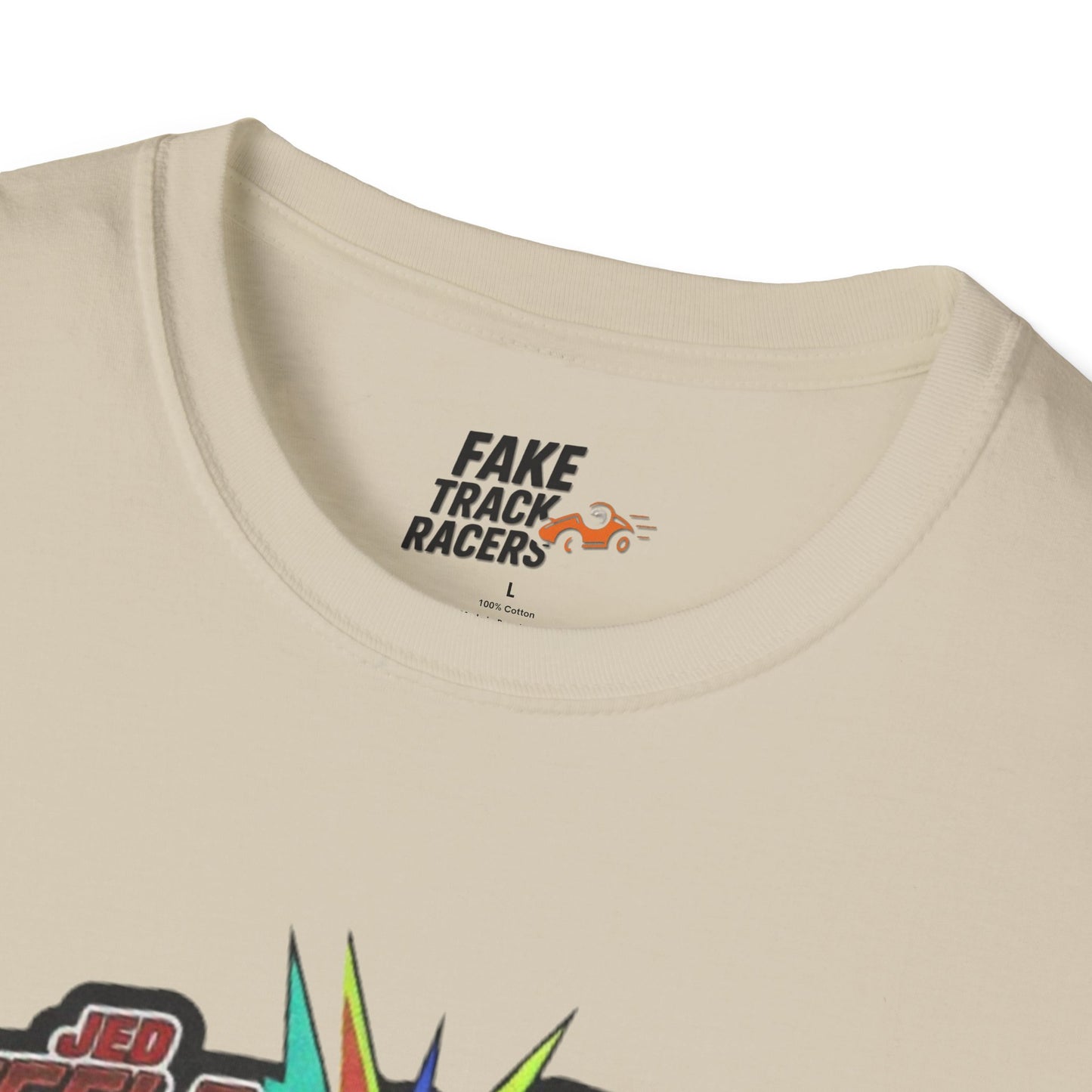 Vintage Style 90s Racing Tee Shirt STEELE VS CHRISTMAS Friendly Fire Fake Track Racers