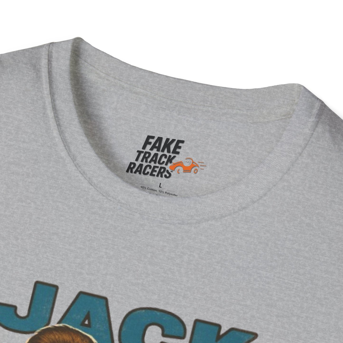 Vintage Style 90s Racing Tee Shirt JACK SPOONER Cookie Thief Fake Track Racers