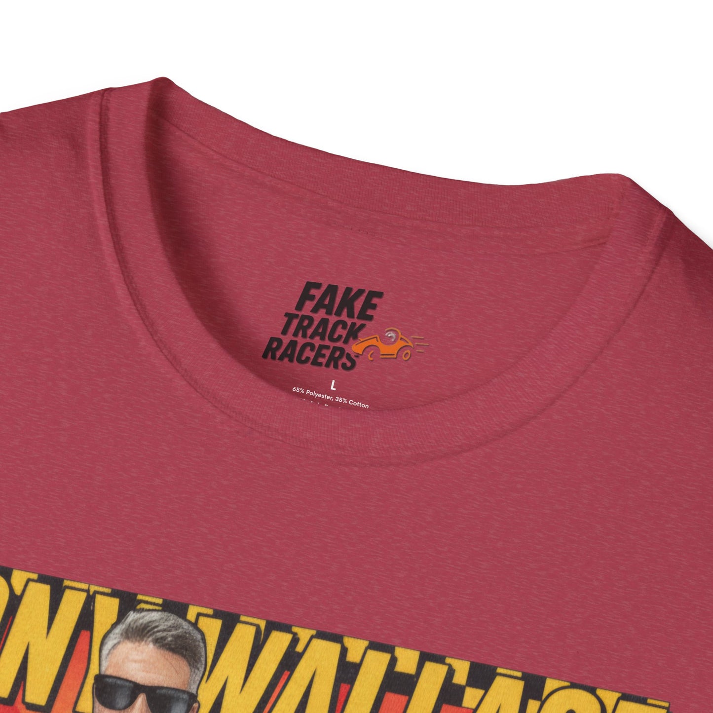 Vintage Style 90s Racing Tee Shirt TONY WALLACE Chick Fake Track Racers