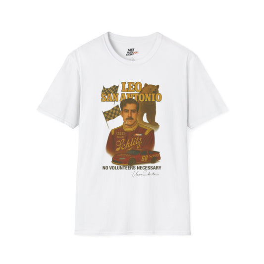 Vintage Style 90s Racing Tee Shirt LEO SAN ANTONIO Grizzly Shirt Fake Track Racers