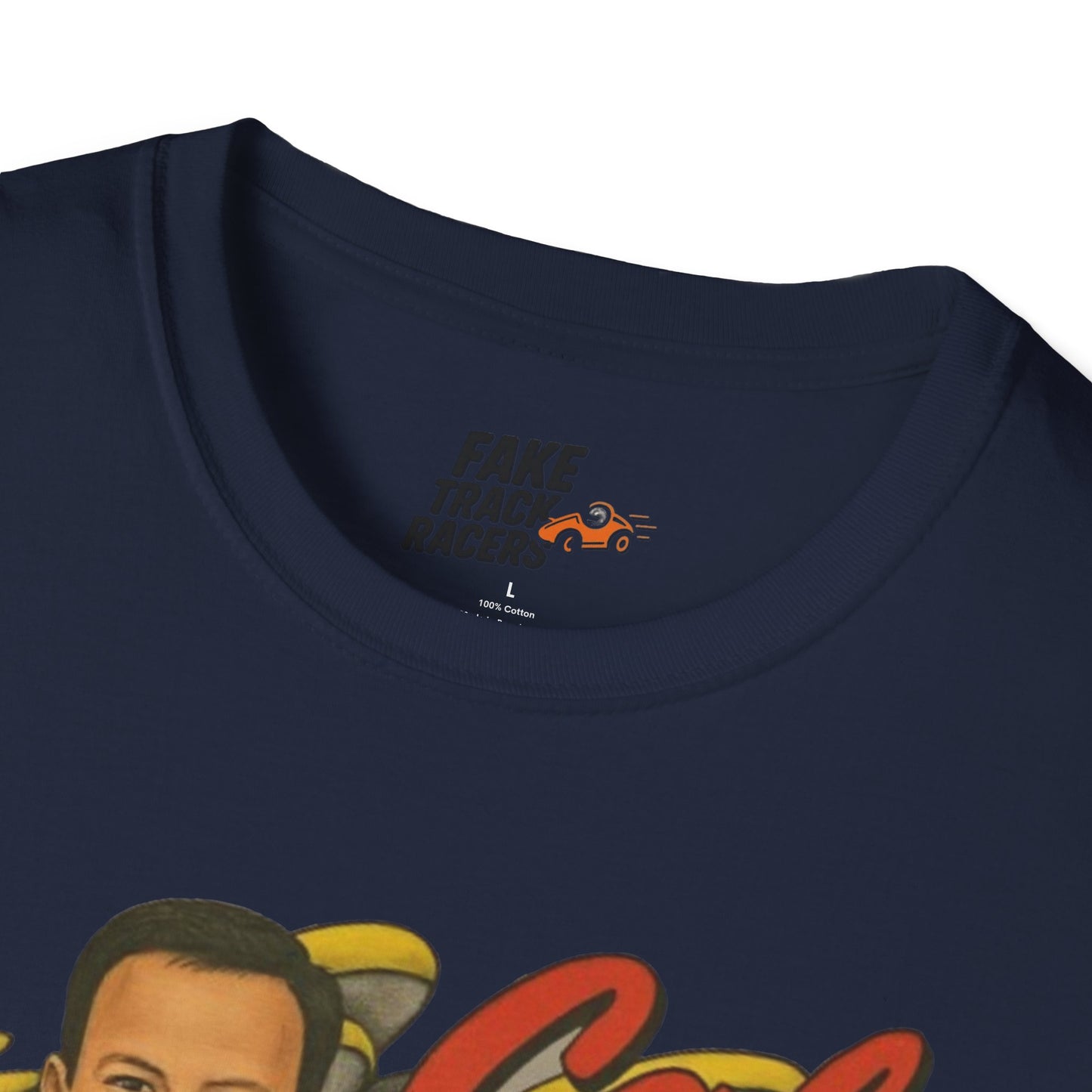 Vintage Style 90s Racing Tee Shirt CAL LLOYD Flakes Fake Track Racers