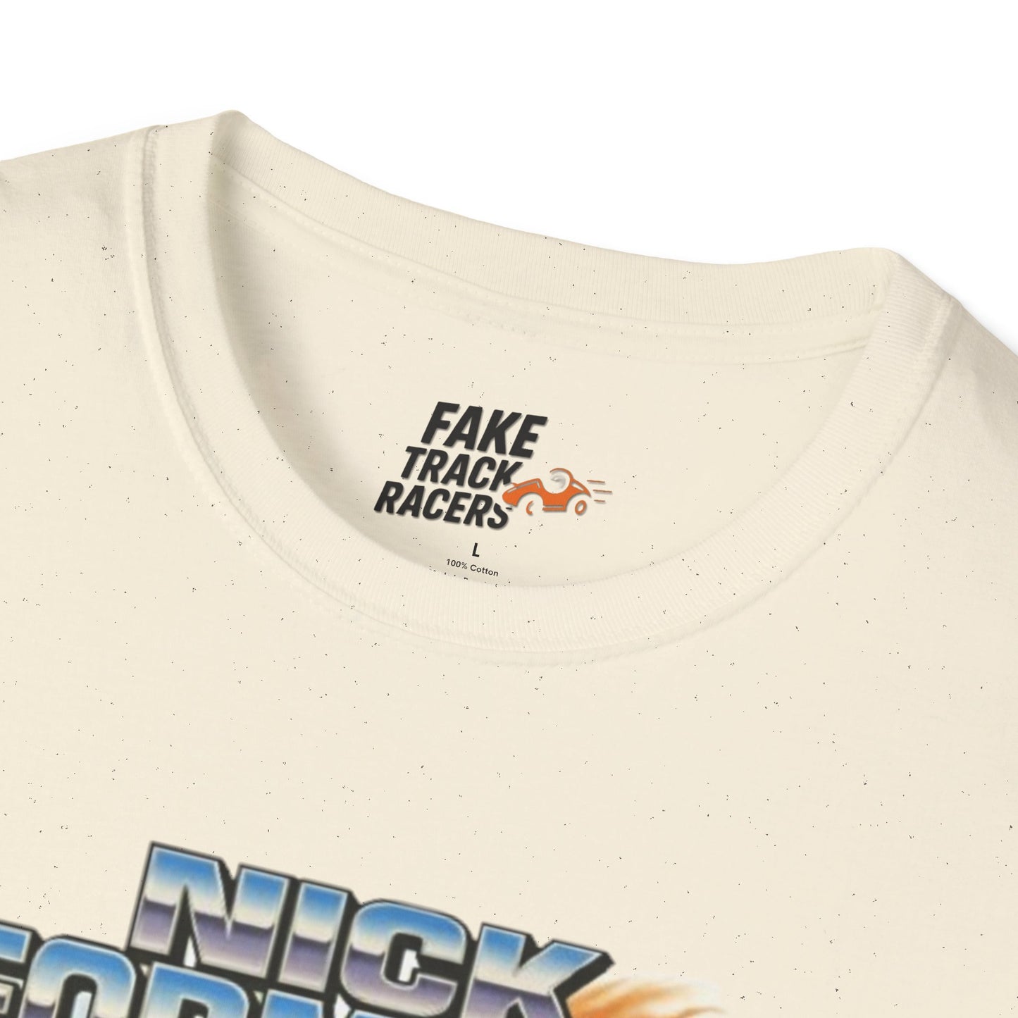 Vintage Style 90s Racing Tee Shirt NICK FORMOSA AllOut Fake Track Racers