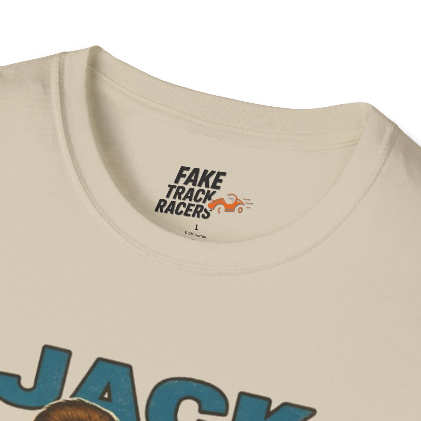 Vintage Style 90s Racing Tee Shirt JACK SPOONER Cookie Thief Fake Track Racers