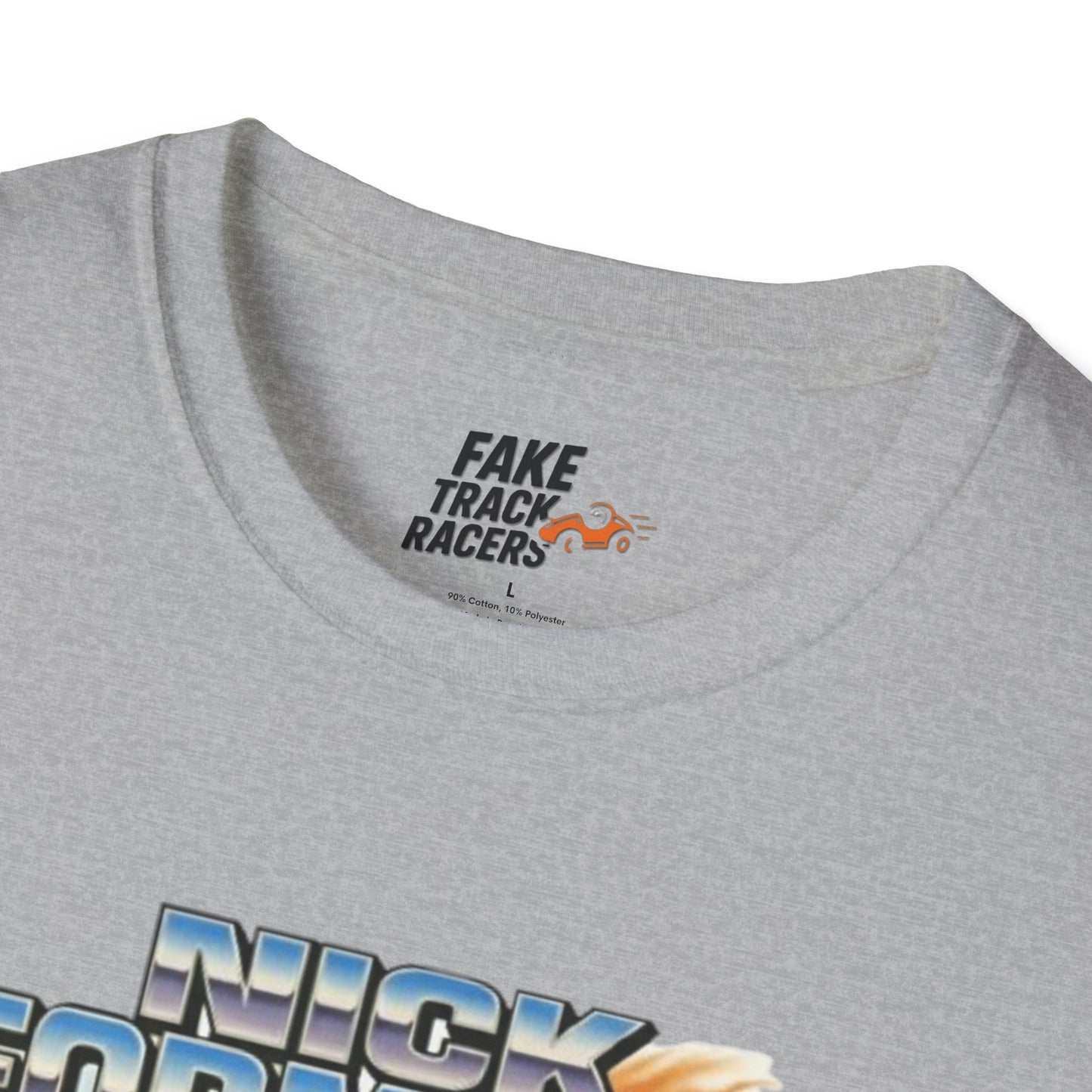 Vintage Style 90s Racing Tee Shirt NICK FORMOSA AllOut Fake Track Racers