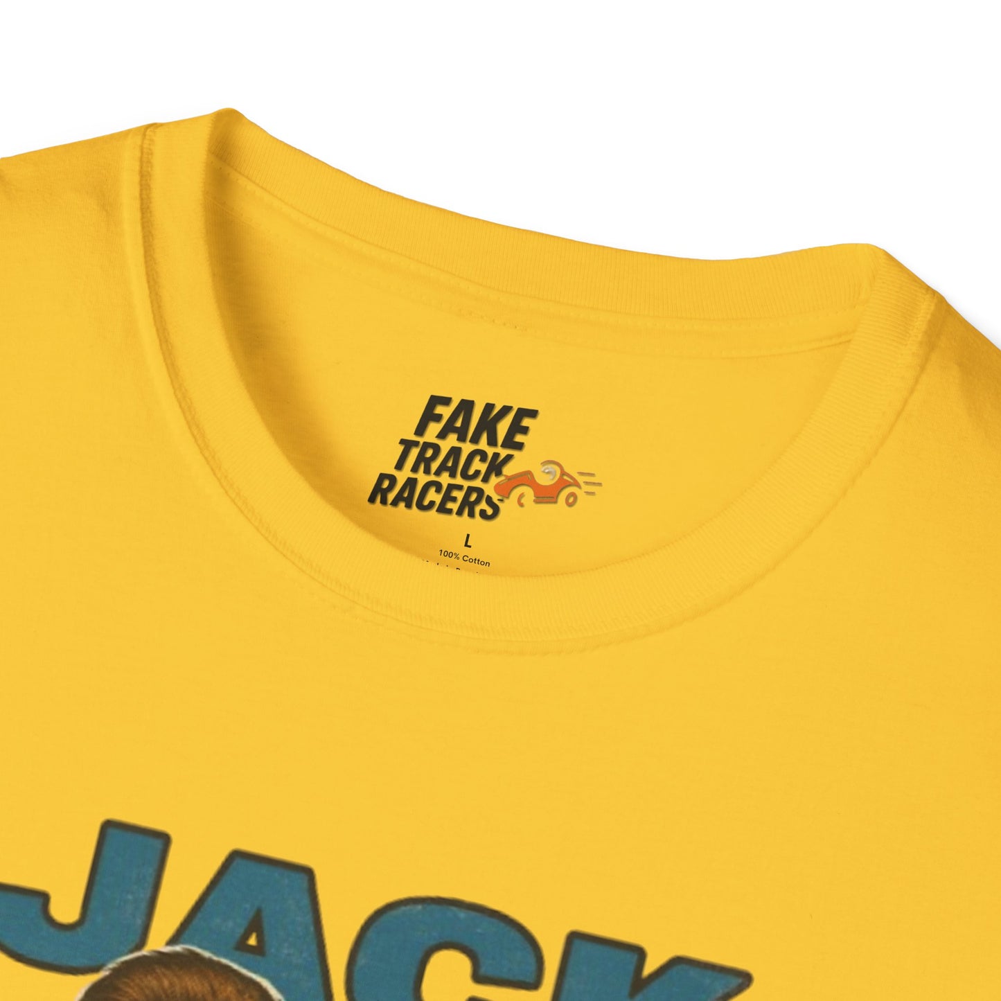 Vintage Style 90s Racing Tee Shirt JACK SPOONER Cookie Thief Fake Track Racers