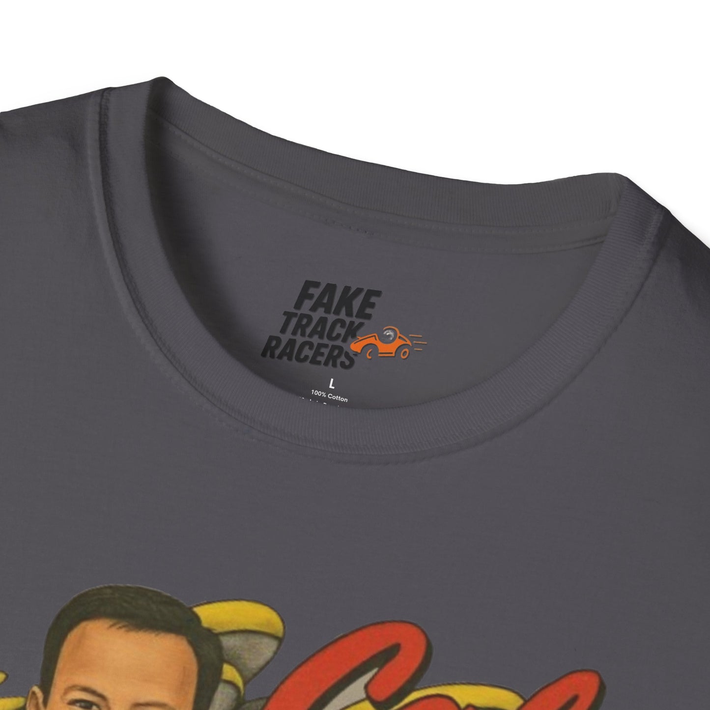 Vintage Style 90s Racing Tee Shirt CAL LLOYD Flakes Fake Track Racers