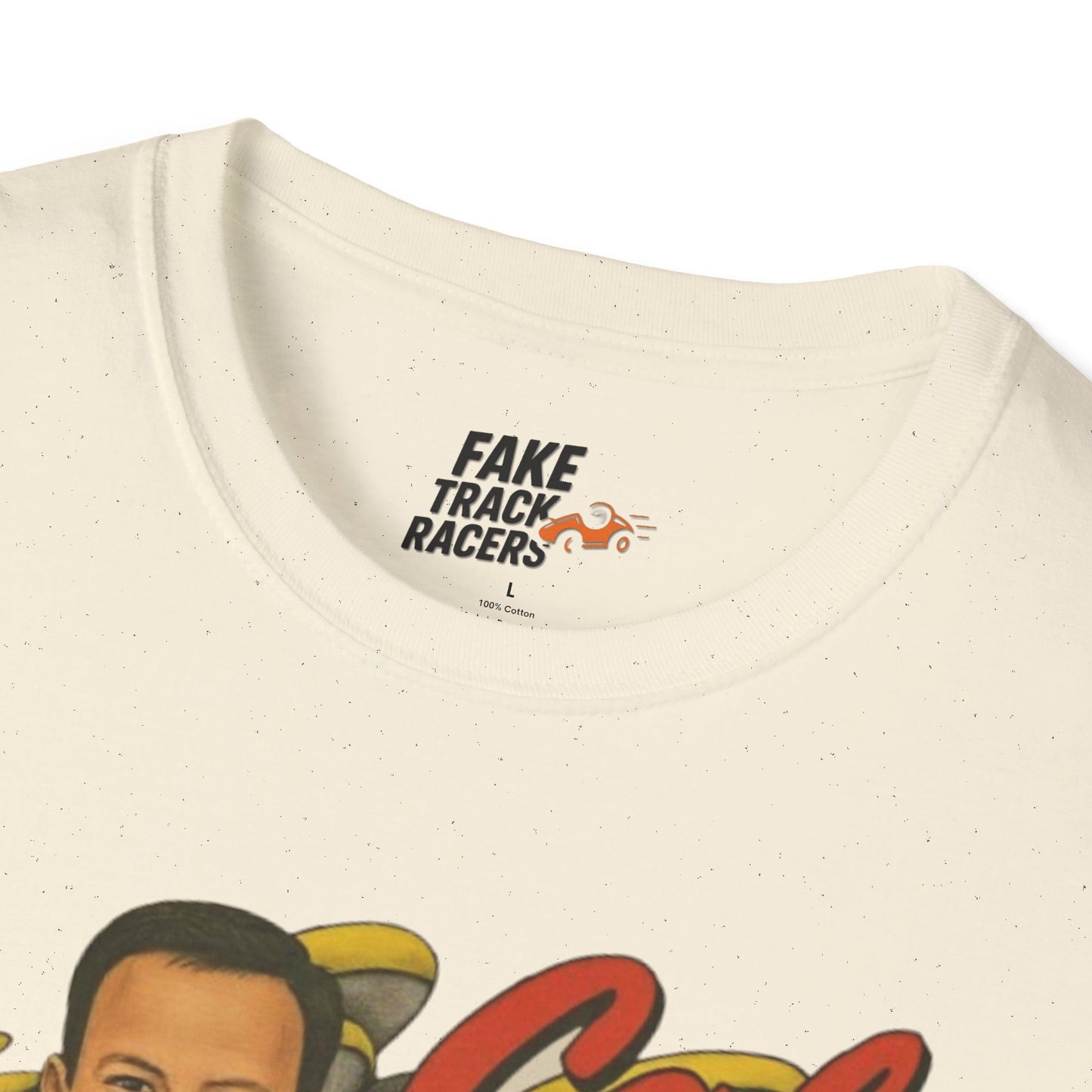 Vintage Style 90s Racing Tee Shirt CAL LLOYD Flakes Fake Track Racers