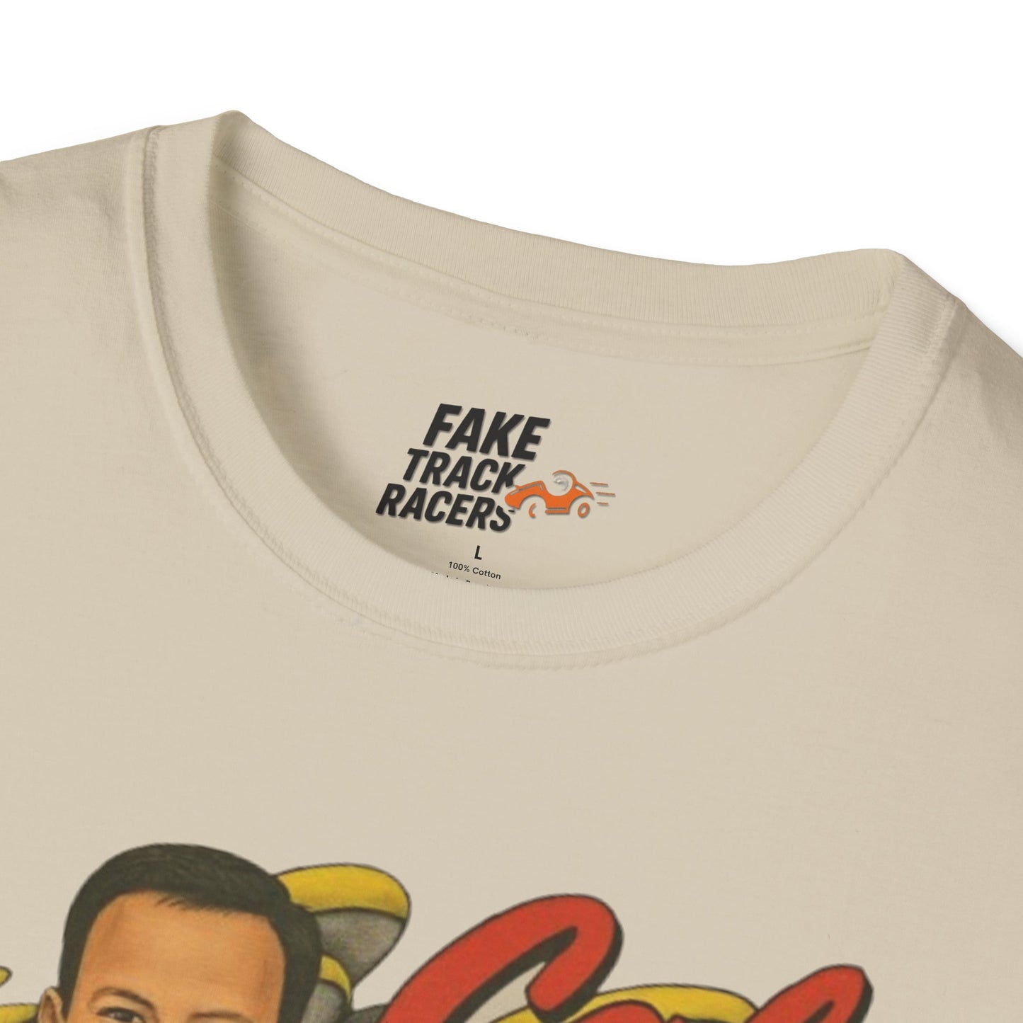 Vintage Style 90s Racing Tee Shirt CAL LLOYD Flakes Fake Track Racers