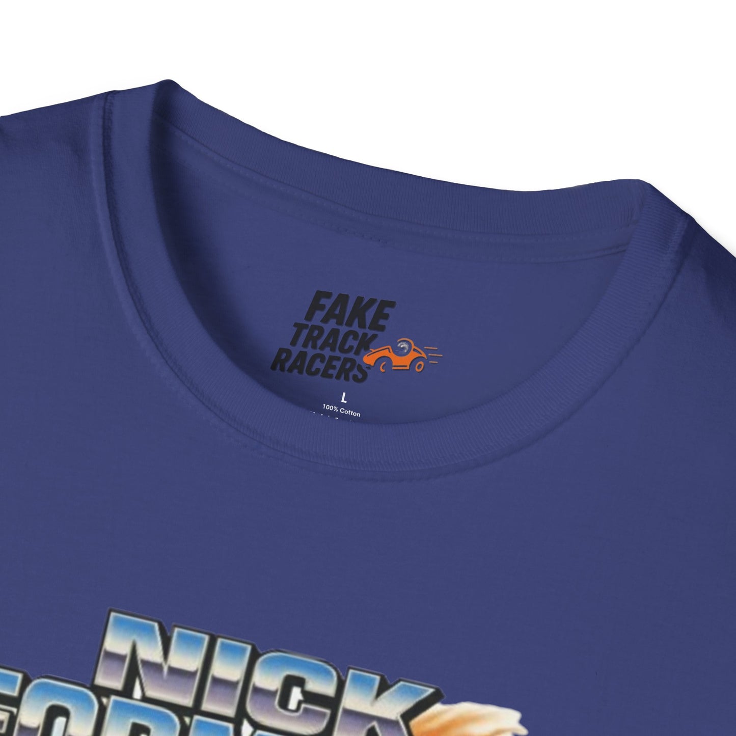 Vintage Style 90s Racing Tee Shirt NICK FORMOSA AllOut Fake Track Racers